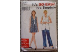 9593 SO EZ SLEEVELESS BLOUSE, PANTS, SHIRTS PATTERN 8-18